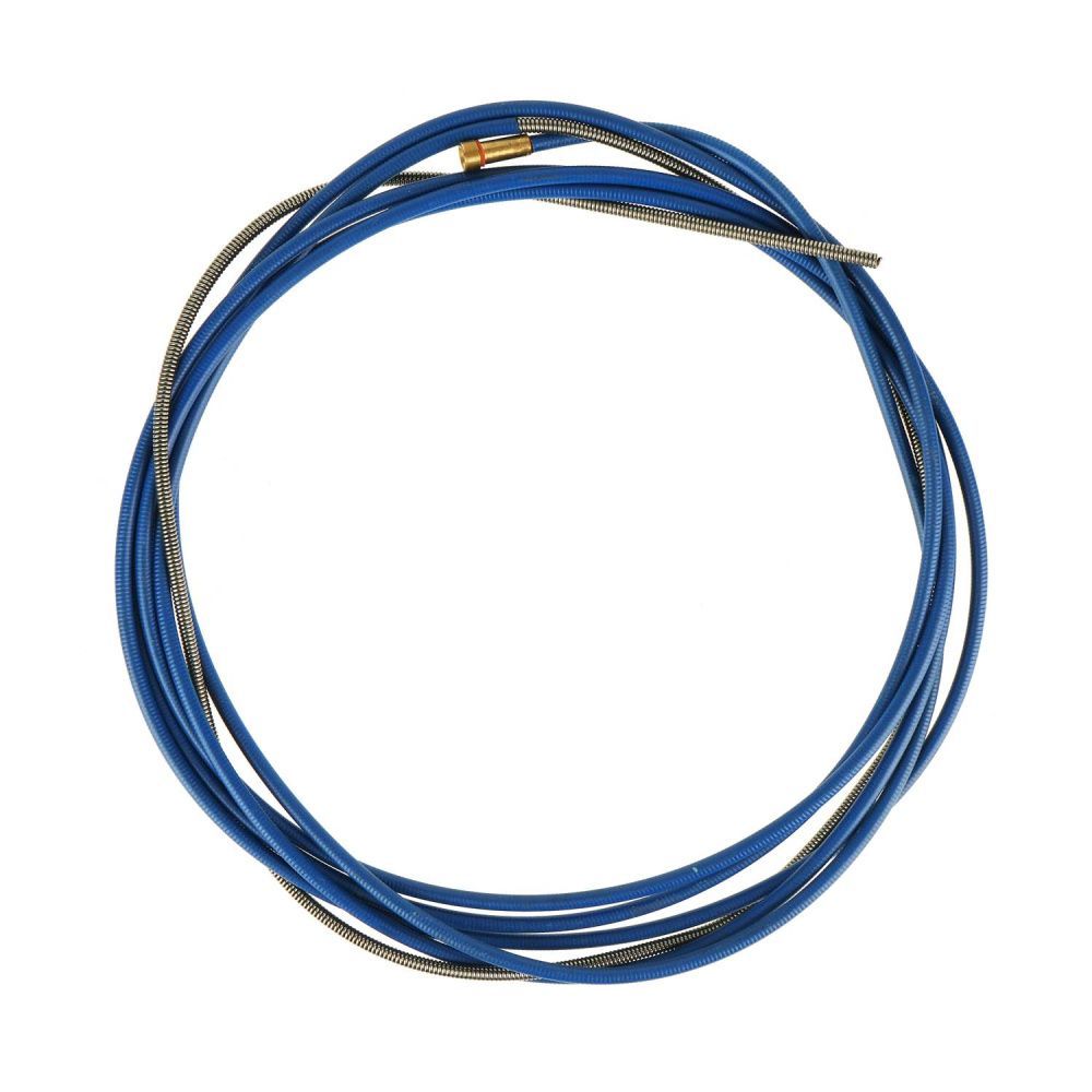 124.0011 Направляющий канал Abicor Binzel 0,6-0,8 мм 3 метра (стальная спираль с латунным ниппелем в синей оплётке) (MIG/MAG)