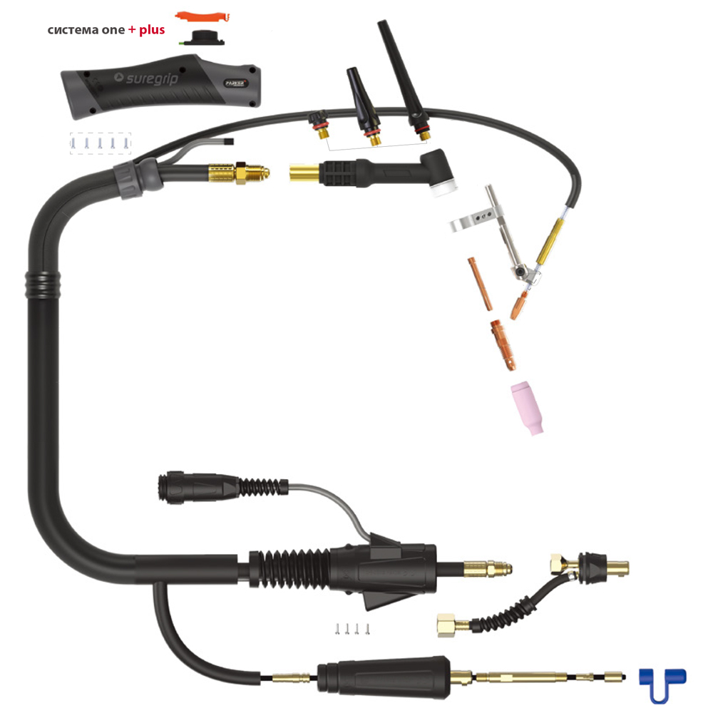 Сварочная горелка Parker SGTCW 26 с автоматизированной подачей холодной проволоки и резьбой 3/8 BSP 4 метра