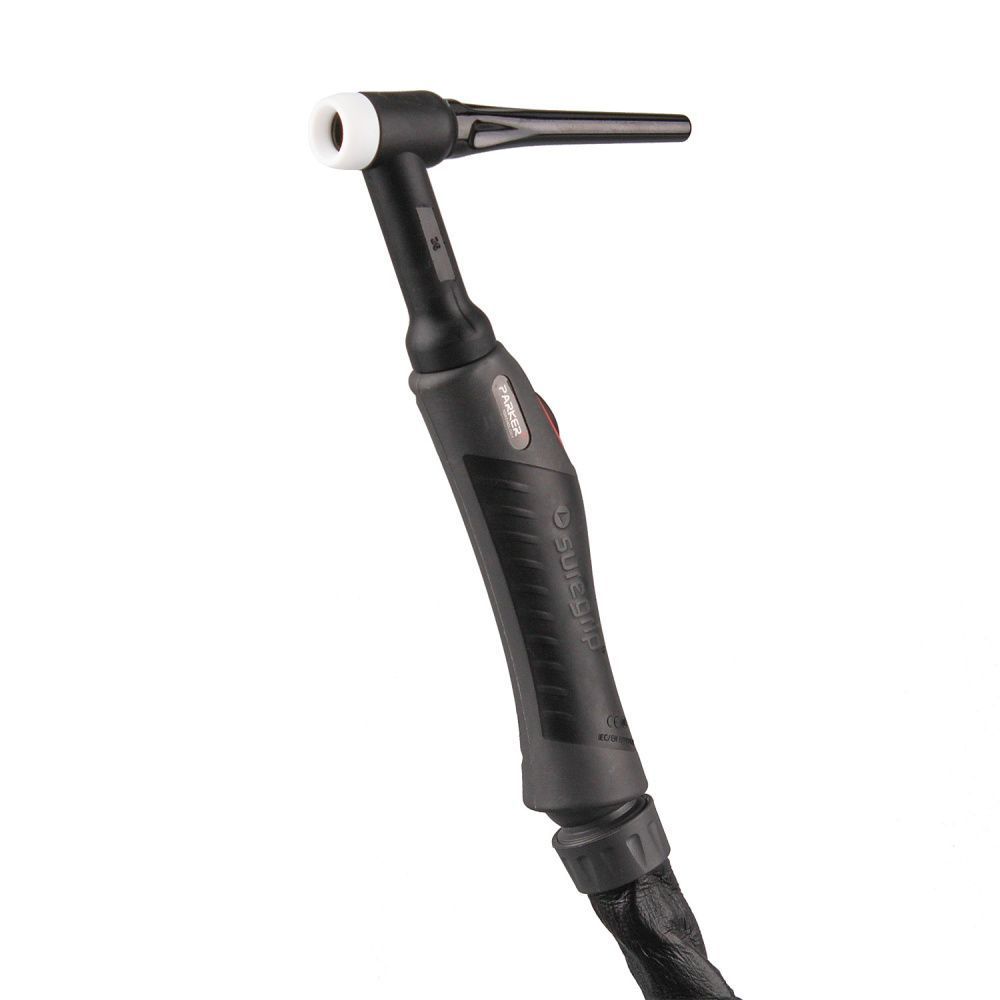 Сварочная аргонодуговая горелка Parker SGT 26 с 1 кнопкой, разъёмом Surelok GT и 9-пиновым разъёмом Fronius 8 метров для TIG сварки в среде аргона