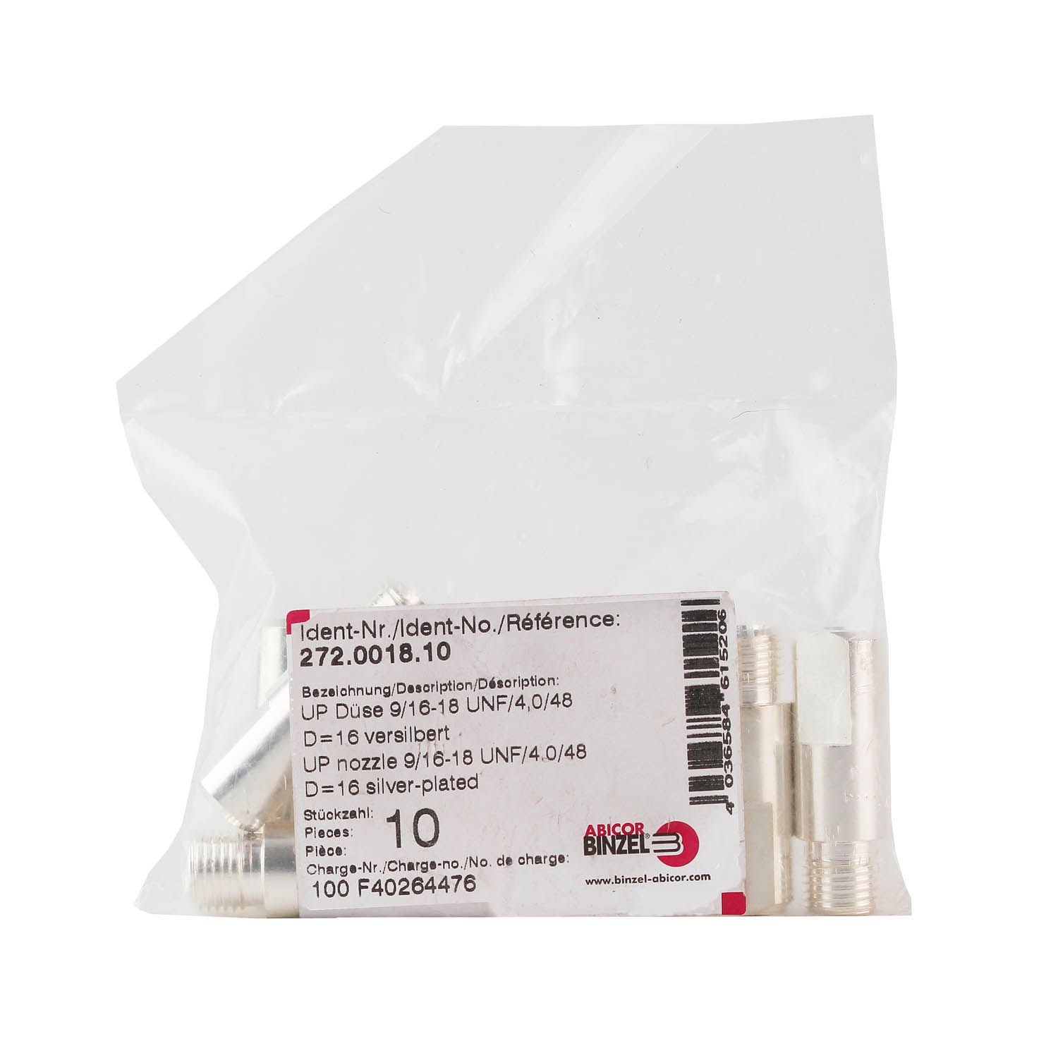 272.0018 Контактный наконечник Abicor Binzel 4,0x48,0 мм