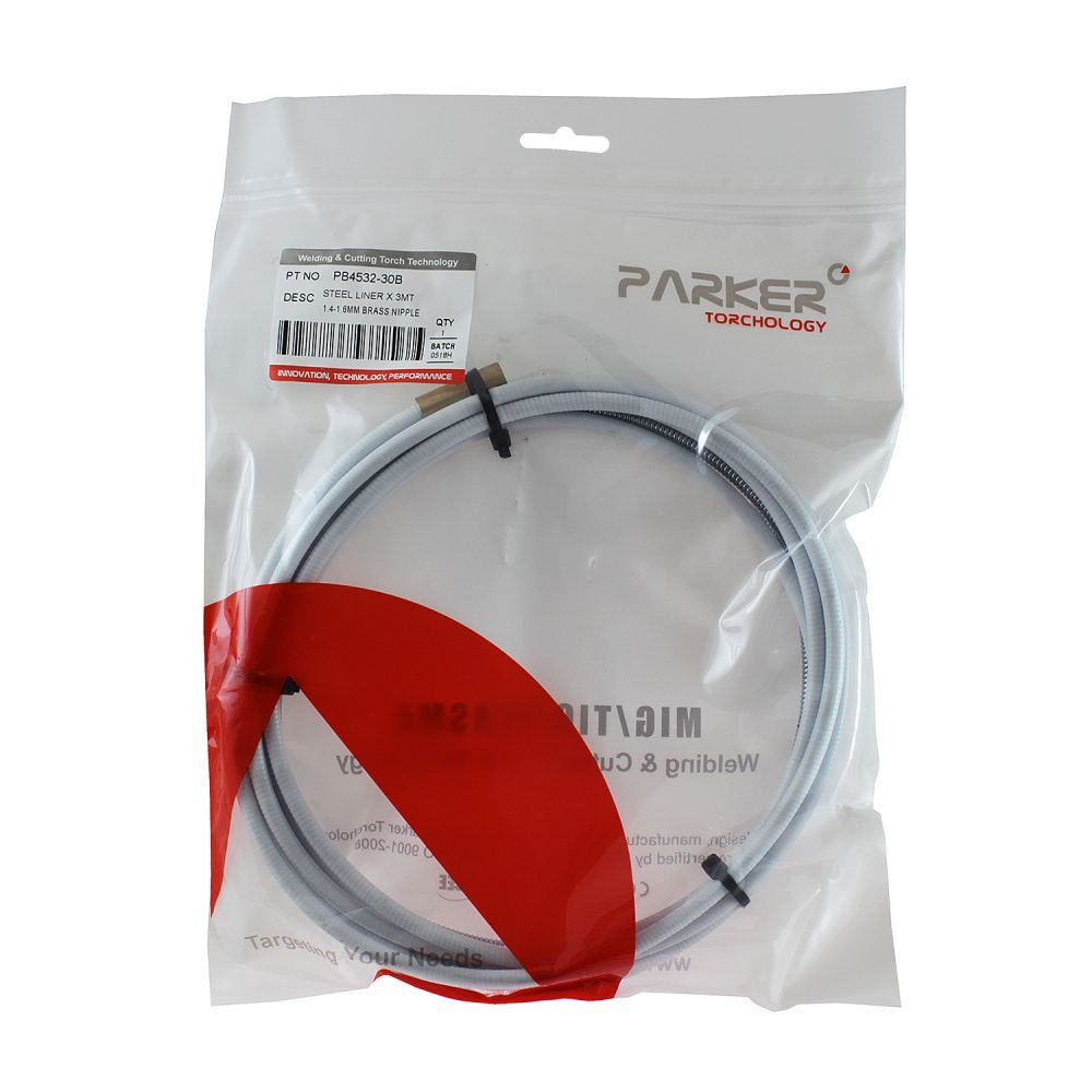 PB4532-30B Parker Steel liner X 3MT 1.4-1.8MM brass nipple(pack)