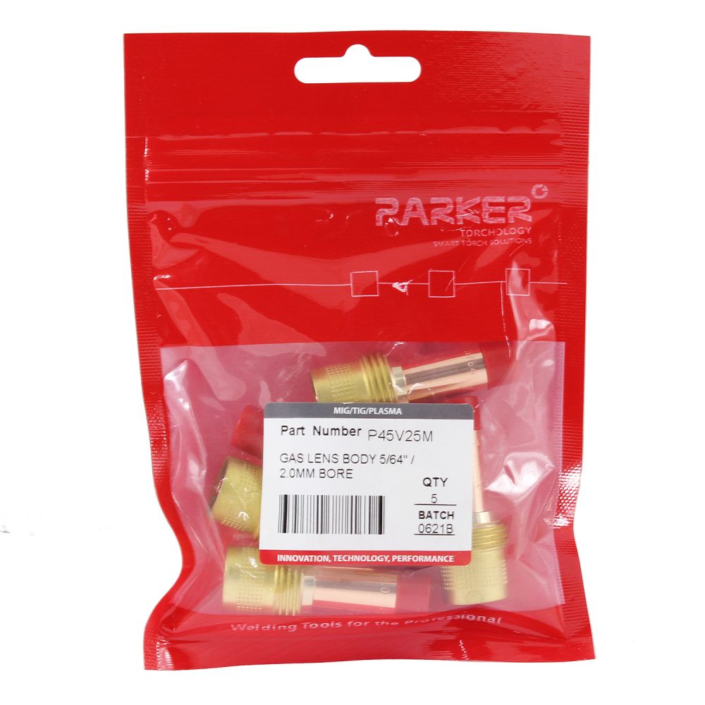 P45V25M Parker Gas lens body 2.0mm bore (pack)