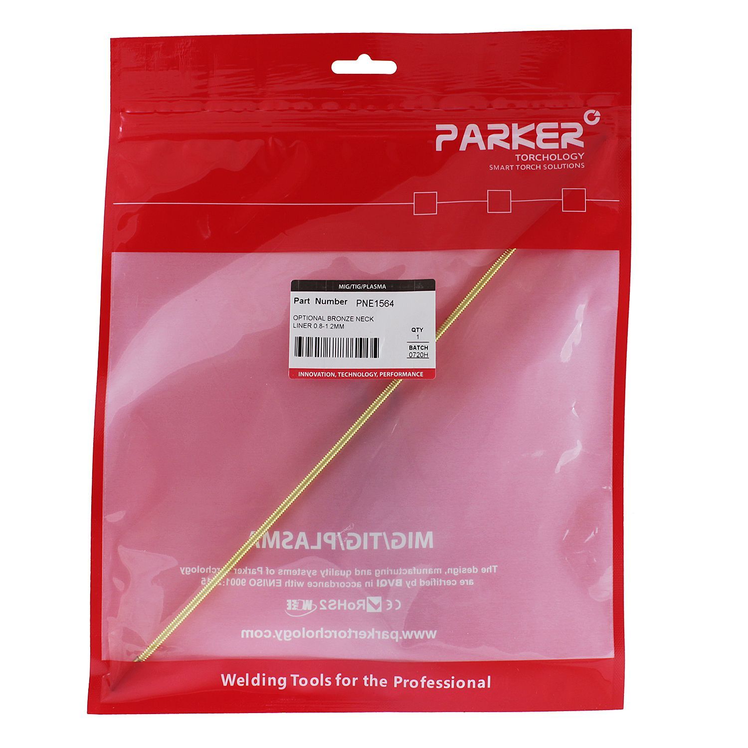 PNE1564 Спираль гусака Parker 0,8-1,2 мм для подачи алюминиевой проволоки (MIG/MAG)