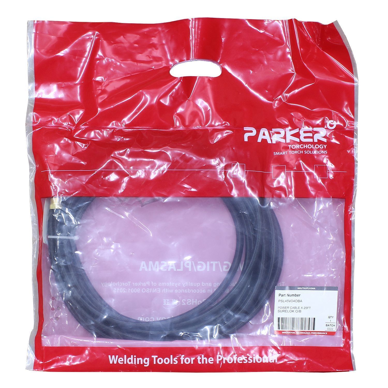 PSL45V04AOB Силовой кабель Parker в оплётке 8 метров для аргонодуговых горелок SGT 20 / 24W / 250M / 225F (TIG)