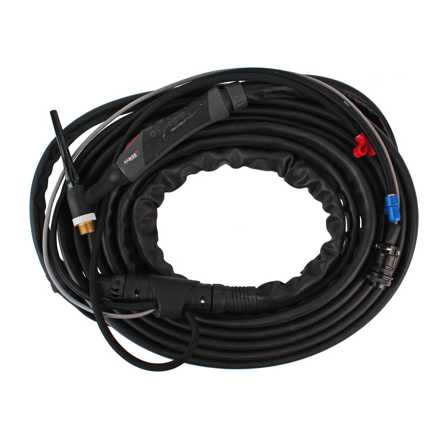 Сварочная аргонодуговая горелка Parker SGT 18SC с 7-пиновым разъёмом Kemppi 8 метров для TIG сварки в среде аргона