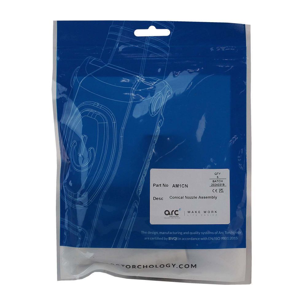 AM1CN Сопло газовое Arc коническое медное 12 мм для полуавтоматической горелки M1 (MIG/MAG)