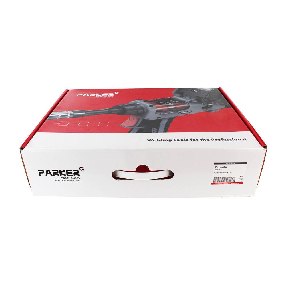 Сварочная аргонодуговая горелка Parker SGT 18 с 4-пиновым разъёмом Kemppi и разъёмом с резьбой 1/4 BSP 8 метров для TIG сварки в среде аргона