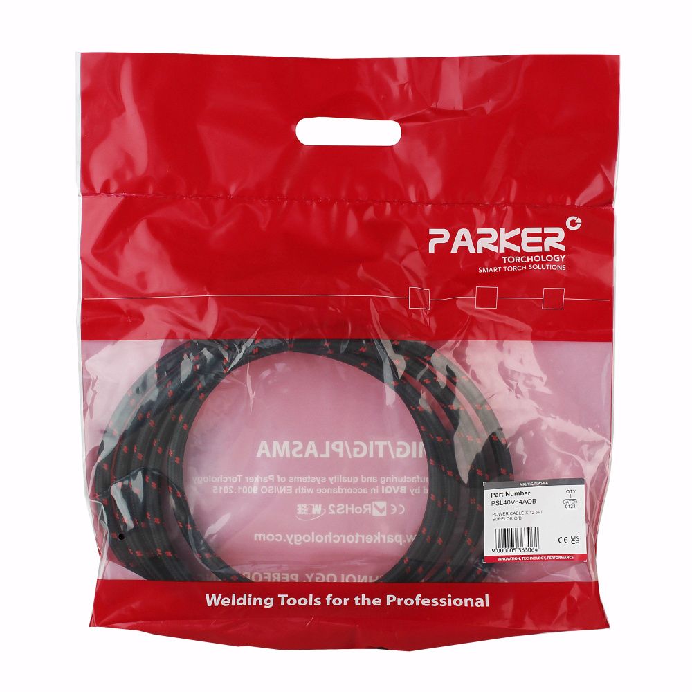 PSL40V64AOB Силовой кабель Parker в оплётке 4 метра для аргонодуговой горелки SGT 18 (TIG)