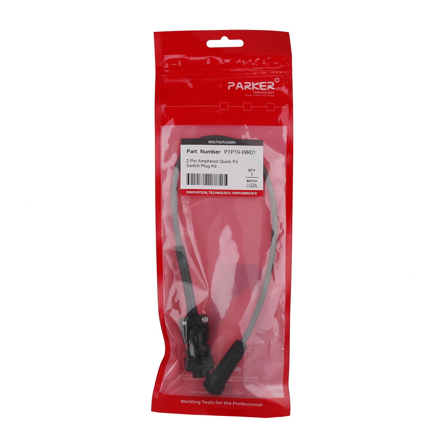 PTP19-WR01 Комплект Parker 2-пиновой вилки под Esab и БРС серии ONE TIG (TIG)