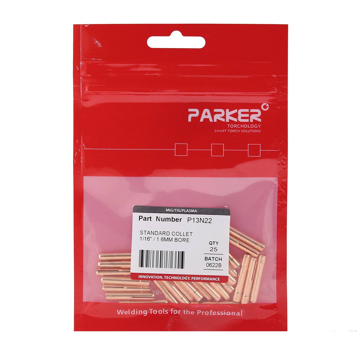 P13N22 Цанга Parker 1,6x25,0 мм (TIG)