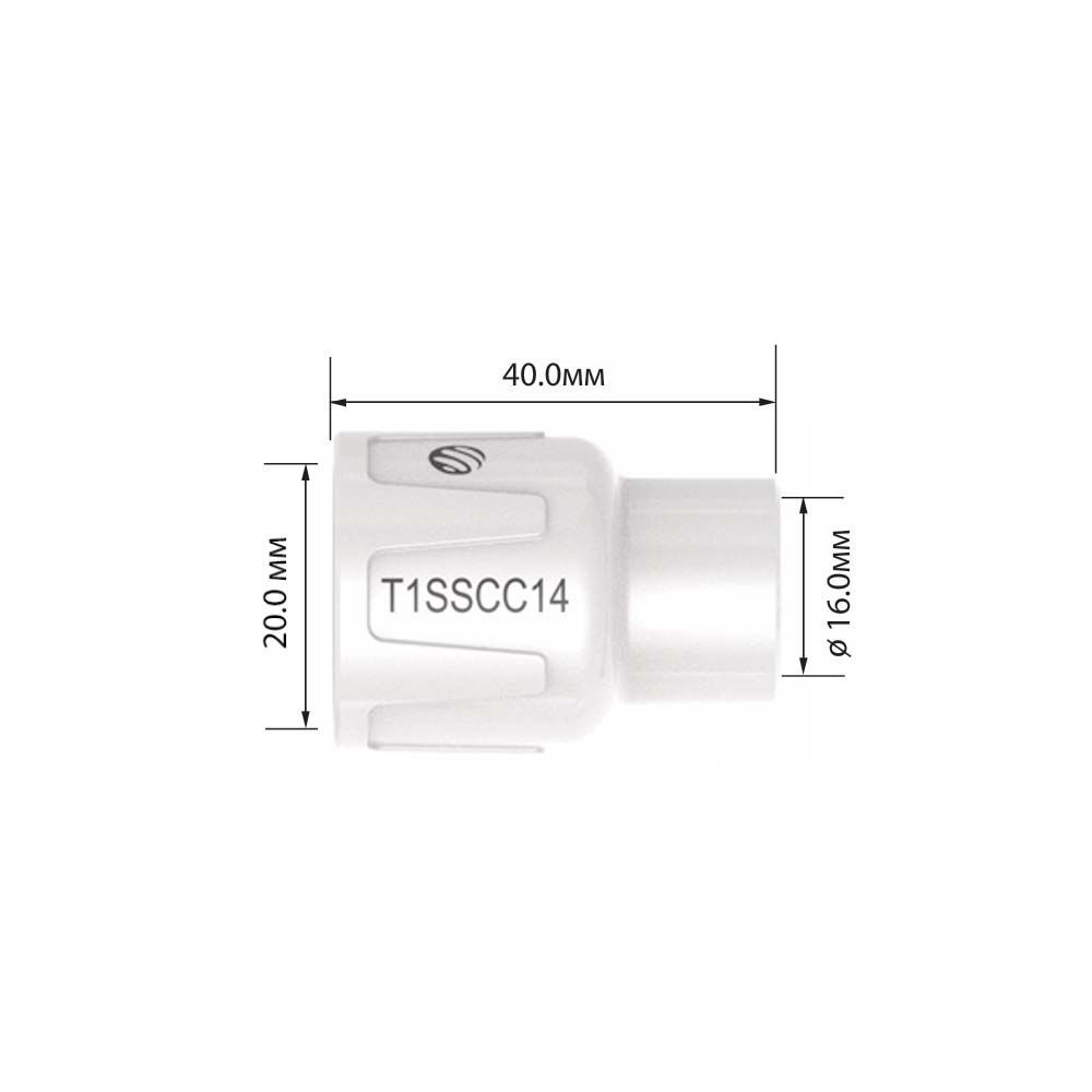 T1SSCC12 Сопло Arc керамическое №12 Super Series для газовой линзы 20,0x40,0 мм (TIG)