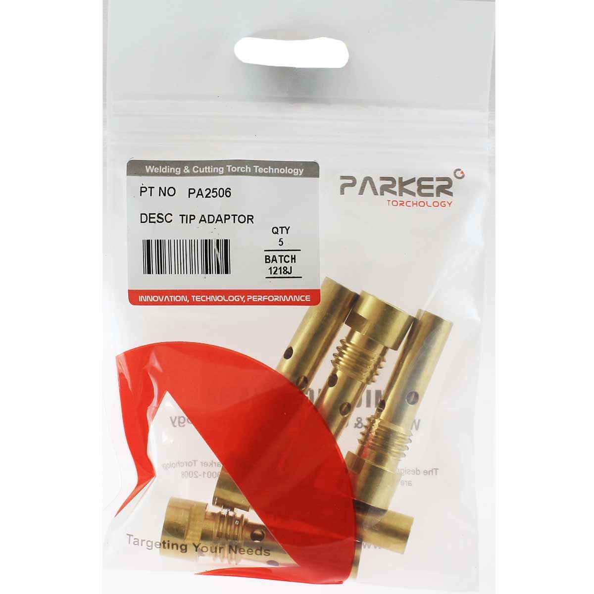 PA2506 Вставка под наконечник Parker М6 латунная 51,0 мм (MIG/MAG)