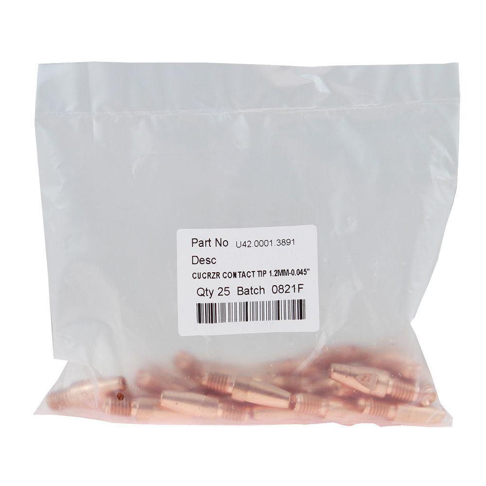 U42.0001.3891 Uniarc CUCRZR contact tip 1.2MM (pack)