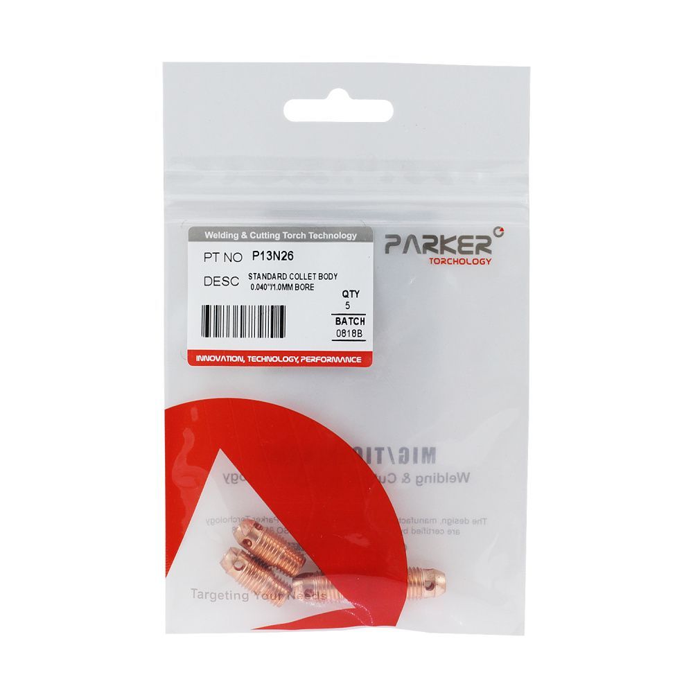 P13N26 Parker Standard collet body 0.040'' 1.0mm bore (pack)