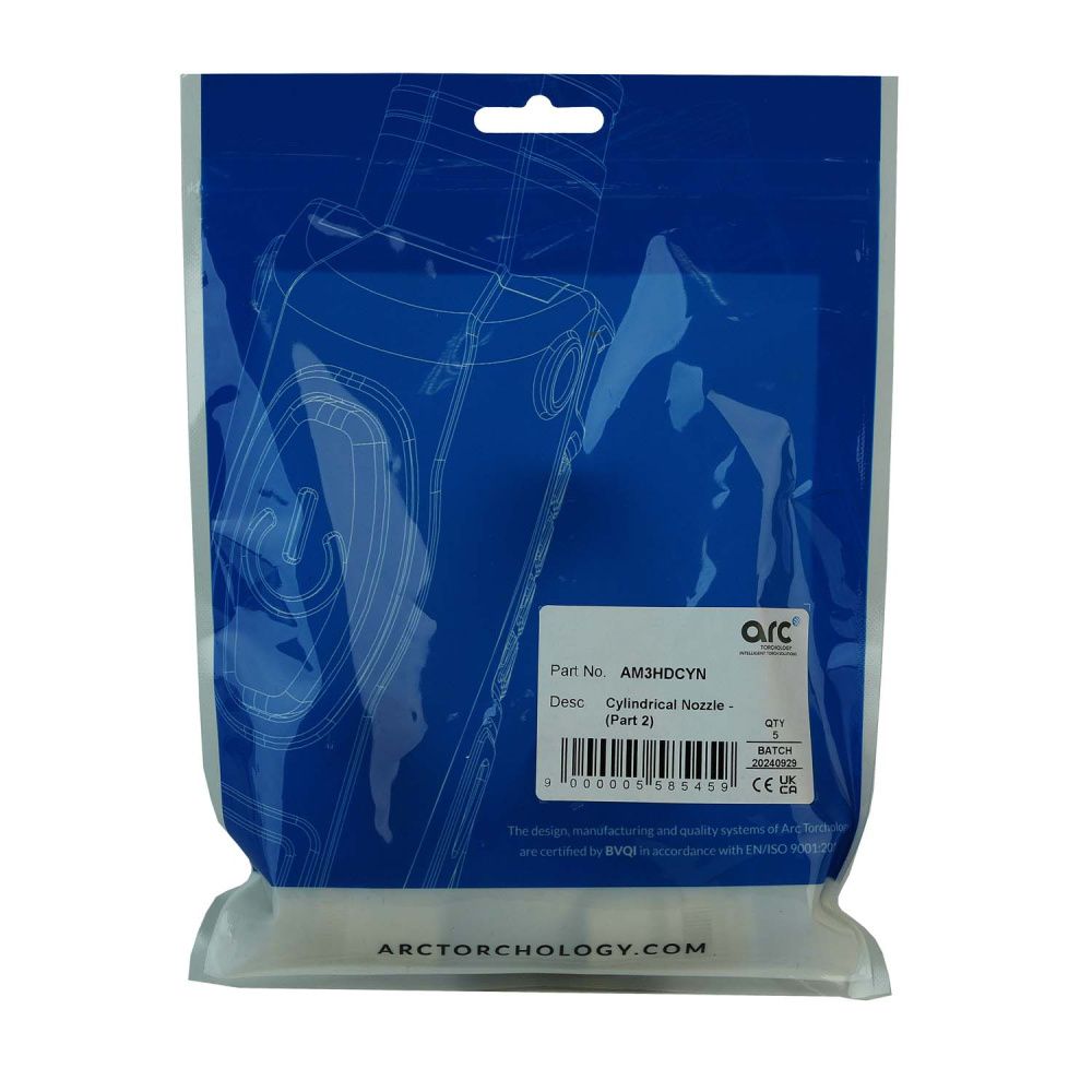AM3HDCYN Наконечник сопла газового Arc цилиндрический 19 мм для полуавтоматической горелки M3 (MIG/MAG)