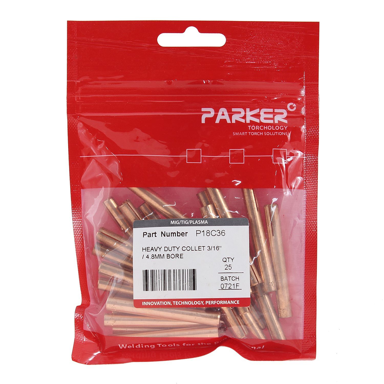 P18C36 Цанга Parker особой стойкости 4,8x49,0 мм для горелок SGT 18SC / SGTCW 18SC (TIG)