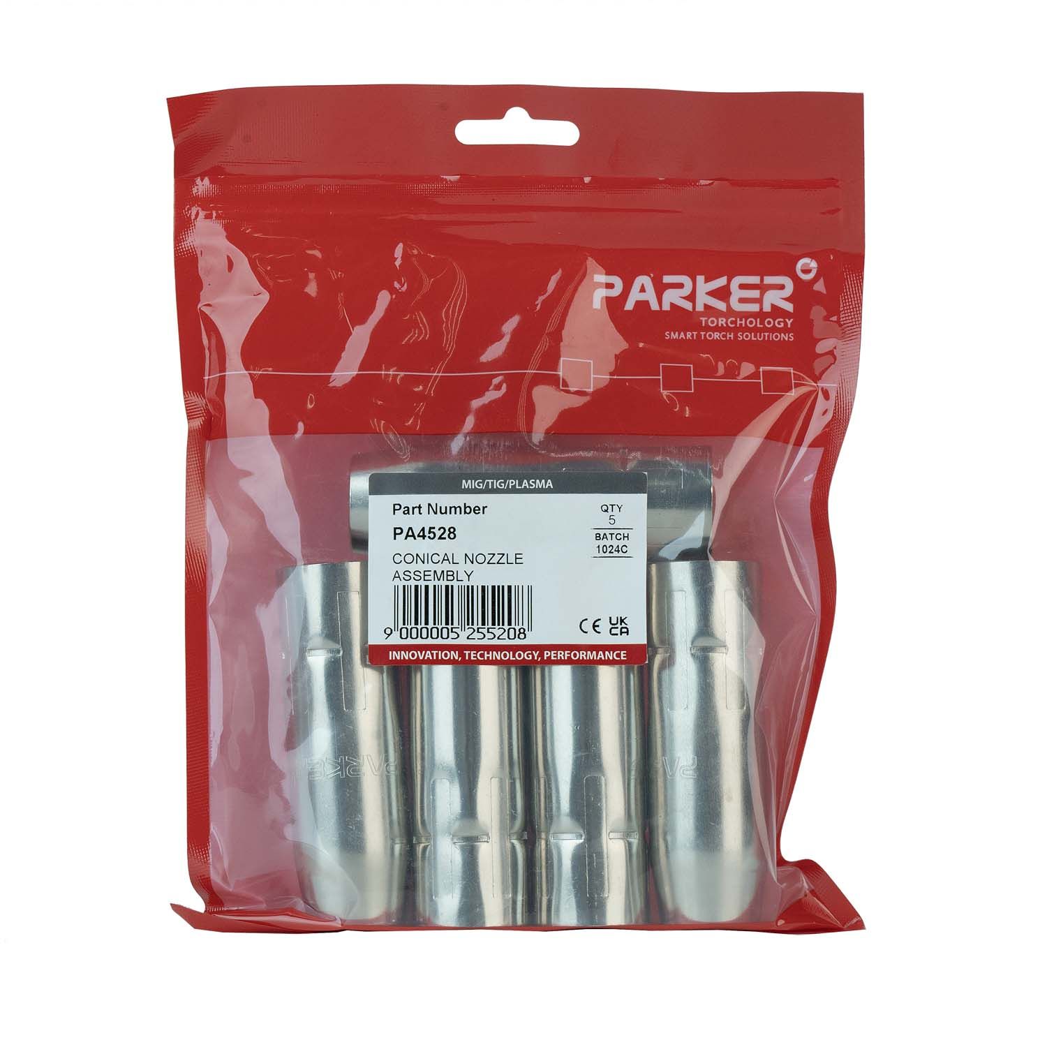 PA4528 Сопло газовое Parker коническое медное 19 мм для полуавтоматической горелки Parker SGA-LW 455A (MIG/MAG)