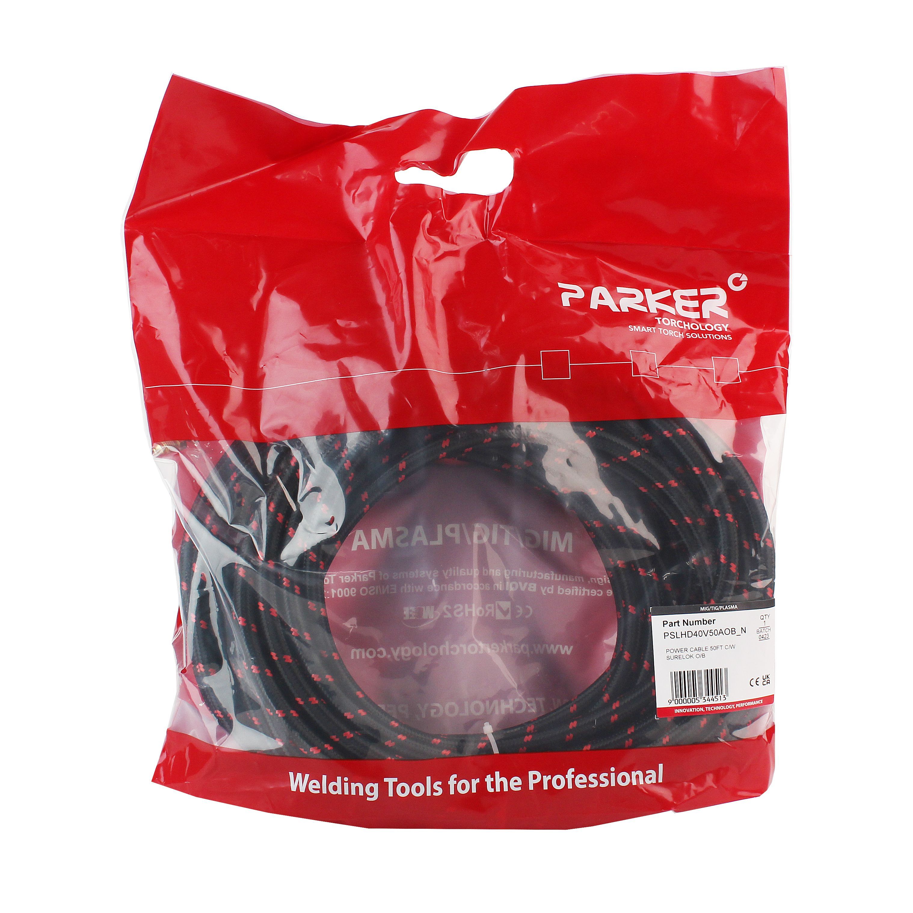 PSLHD40V50AOB Силовой кабель Parker в оплётке 16 метров для аргонодуговой горелки SGT 18SC (TIG)