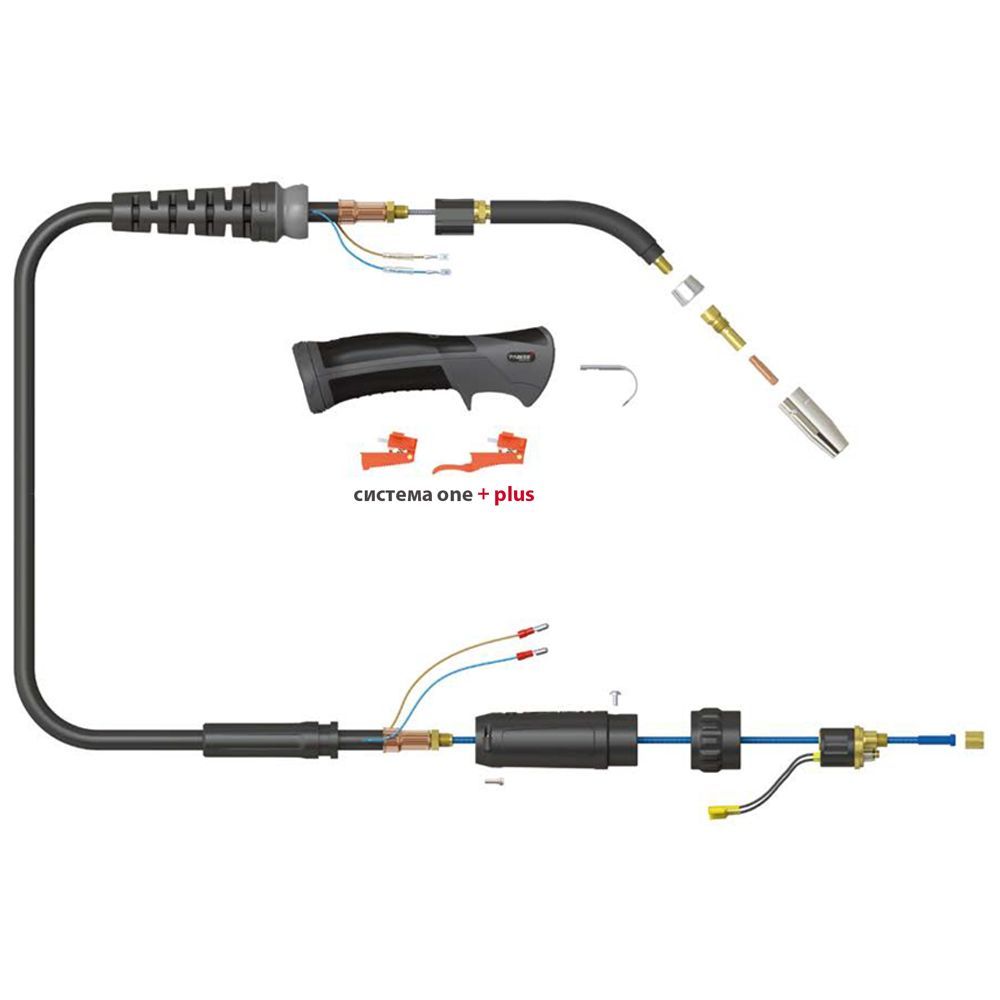 Сварочная горелка Parker SGA-LW 155A (explosive view)