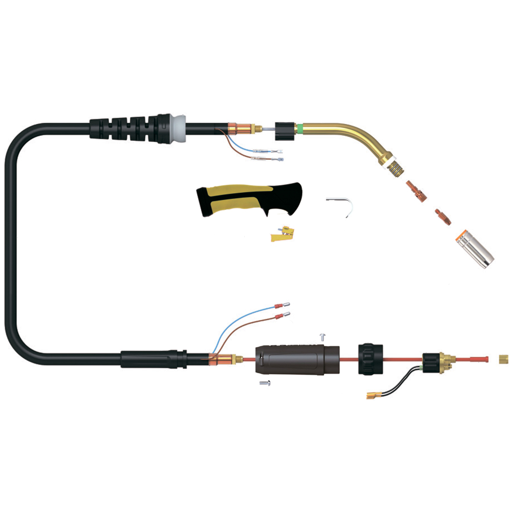 Сварочная полуавтоматическая горелка Uniarc SVA 2500 Progrip Lite с облегчённым сварочным кабелем 3 метра