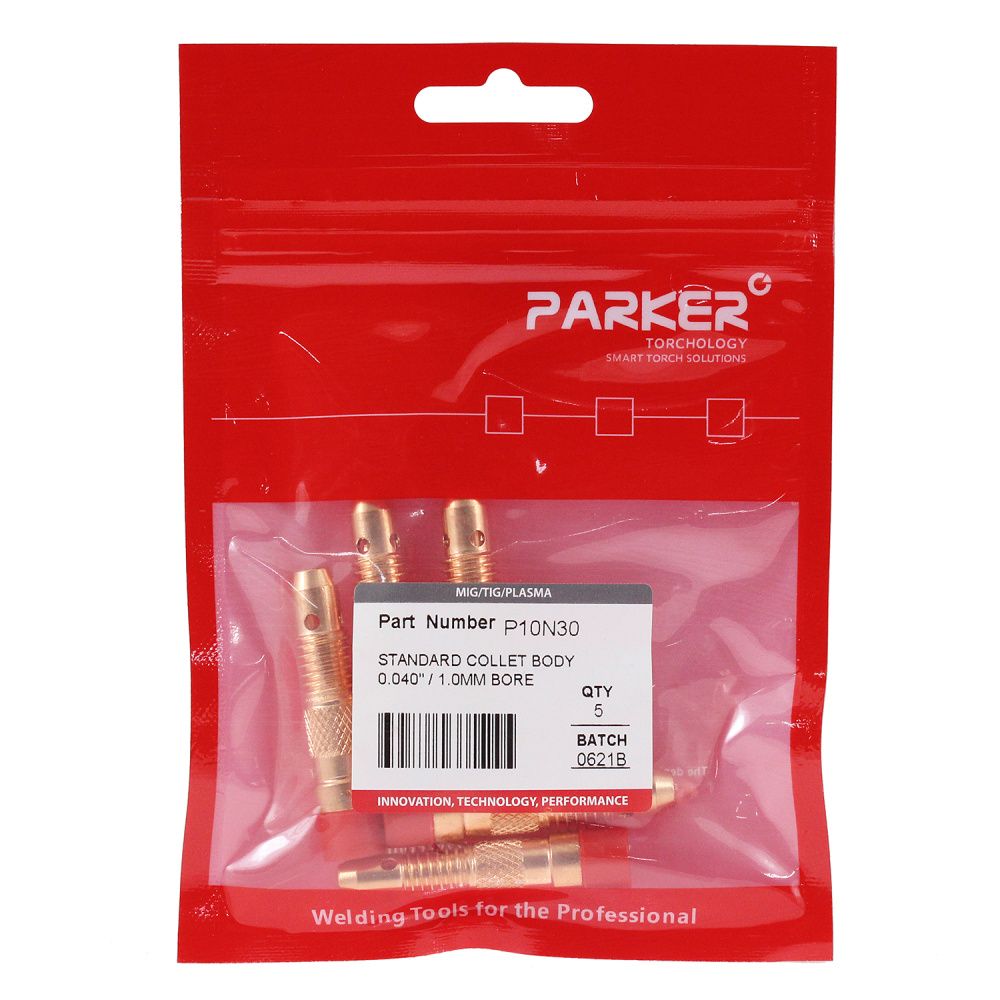 P10N30 Parker Standard collet body 1.0mm bore (pack)