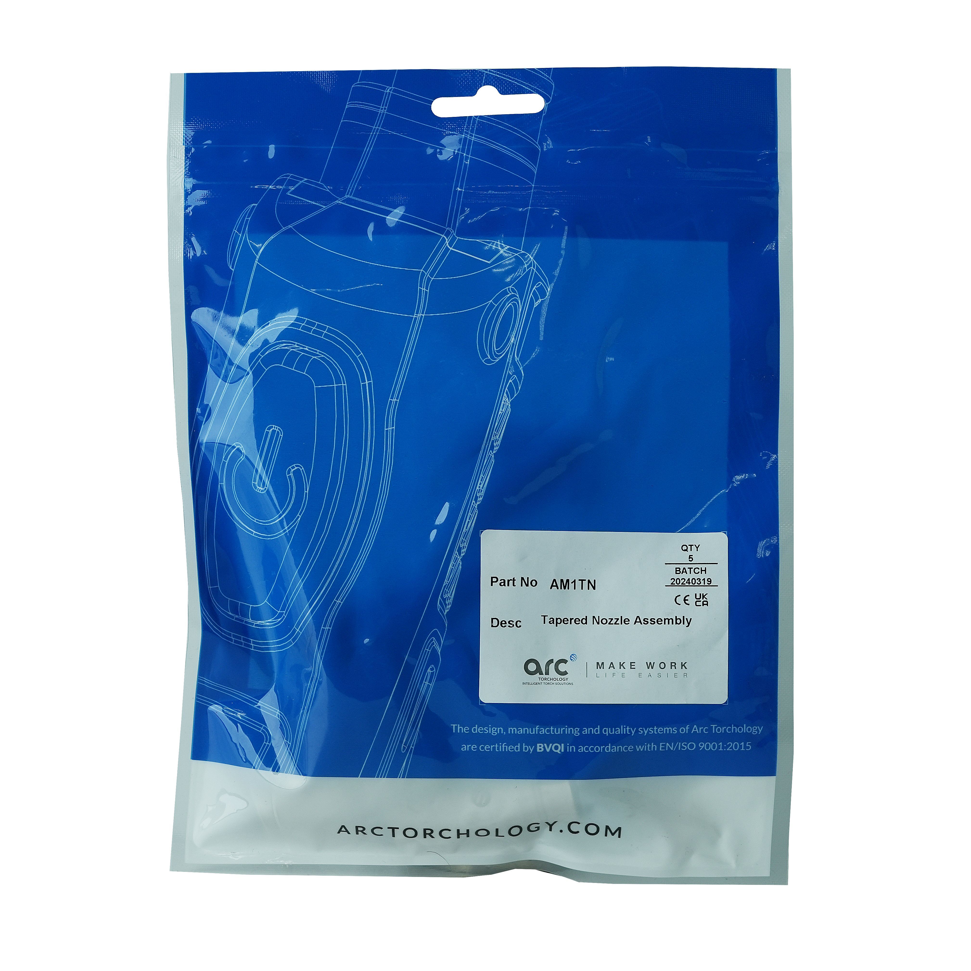 AM1TN Сопло газовое Arc сильно коническое медное 10,6 мм для полуавтоматической горелки M1 (MIG/MAG)