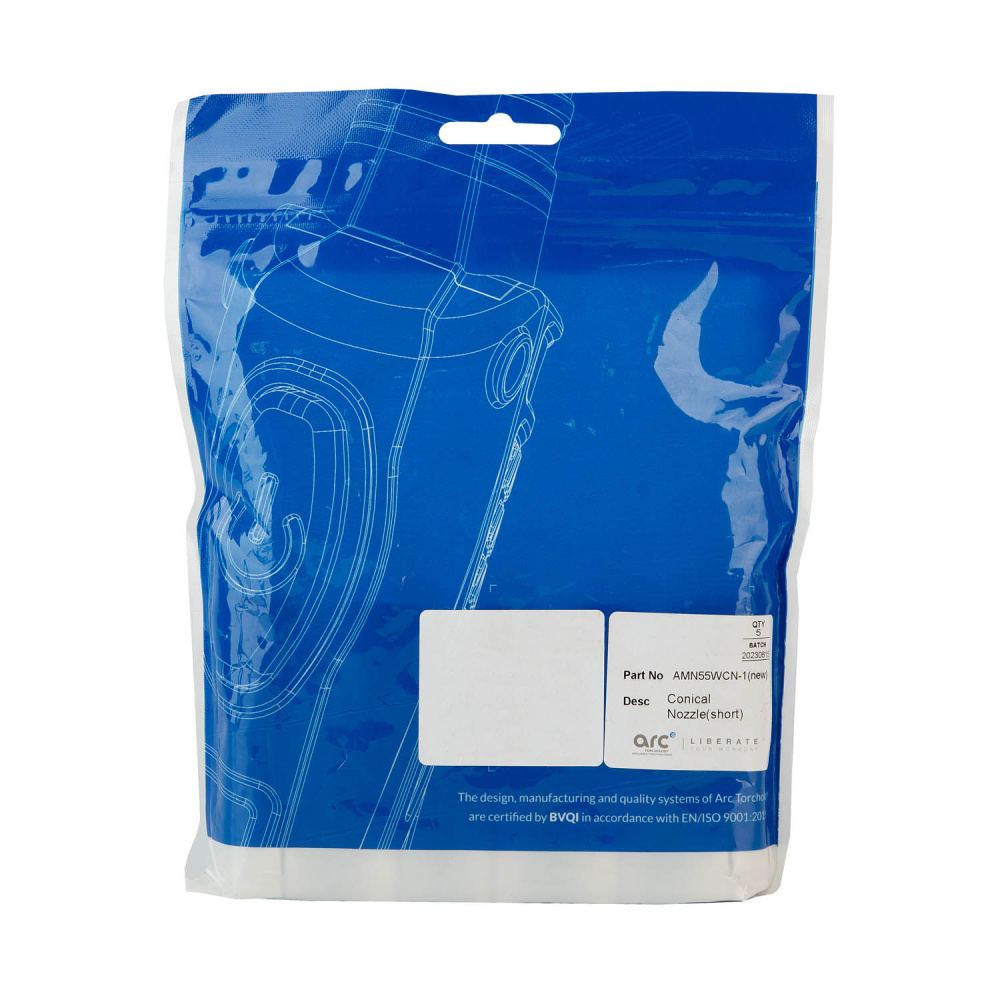 AMN55WCN-1S Сопло газовое Arc коническое медное 15 мм для полуавтоматических горелок M55W / M65W