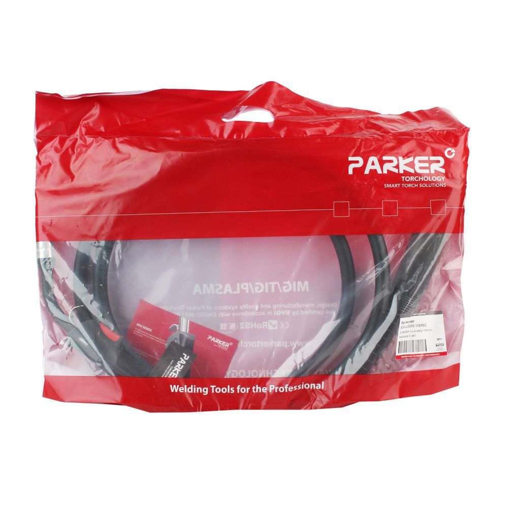 Сварочная полуавтоматическая горелка Parker SGA-LW 355A с облегчённым сварочным кабелем 3 метра (MIG/MAG)