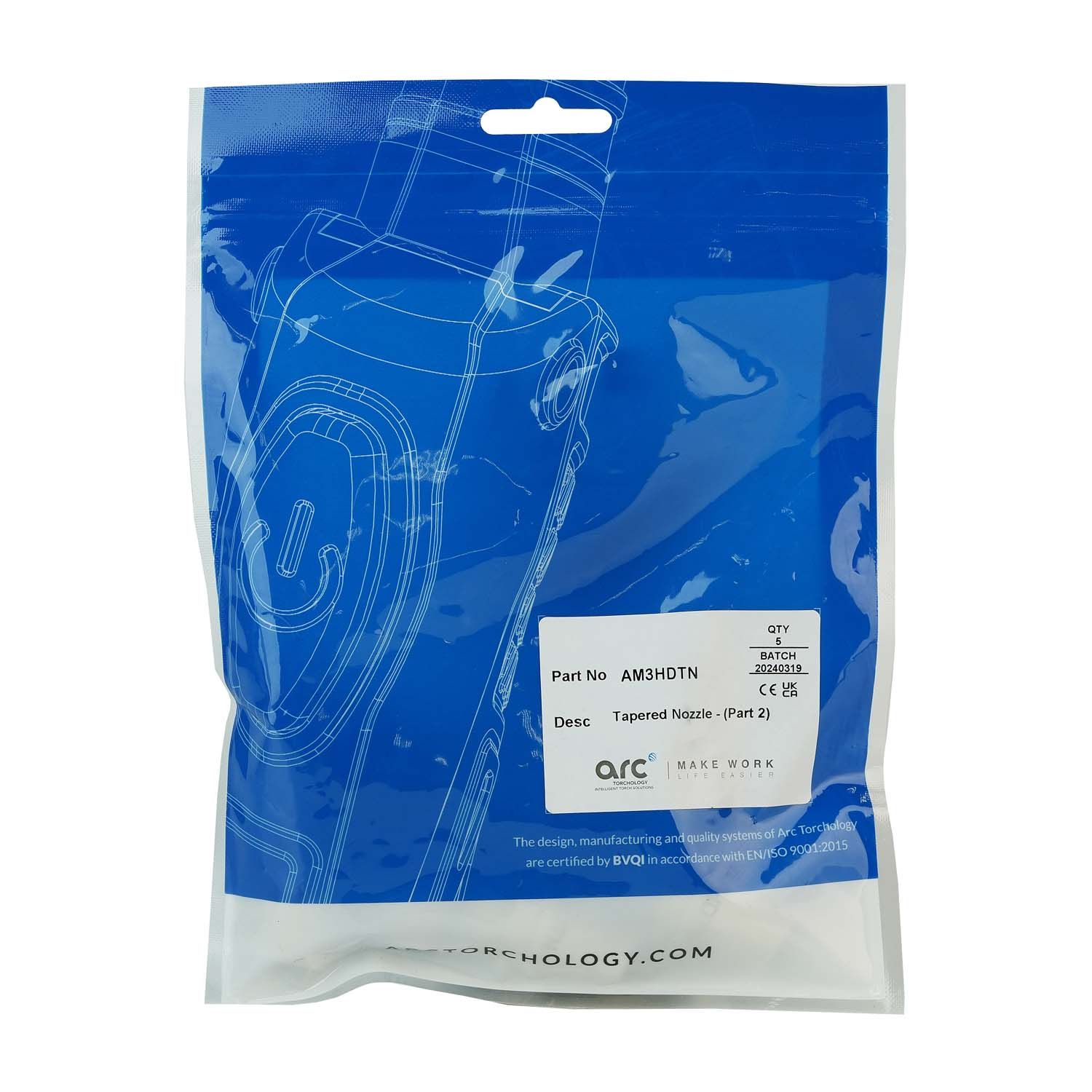 AM3HDTN Наконечник газового сопла Arc сильно конический 12 мм для полуавтоматической горелки M3 (MIG/MAG)