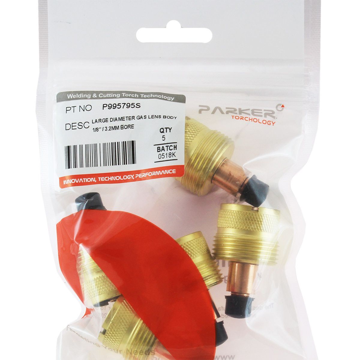 P995795S Держатель цанги Parker с увеличенной газовой линзой 3,2x40,5 мм (TIG)