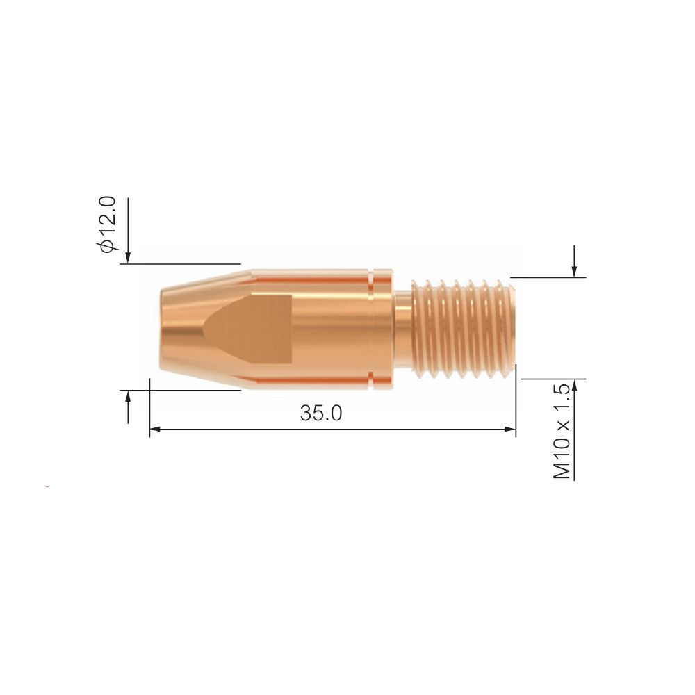 PB6015-10 Контактный наконечник Parker М10 1,0 L35,0 CuCrZr (MIG/MAG)