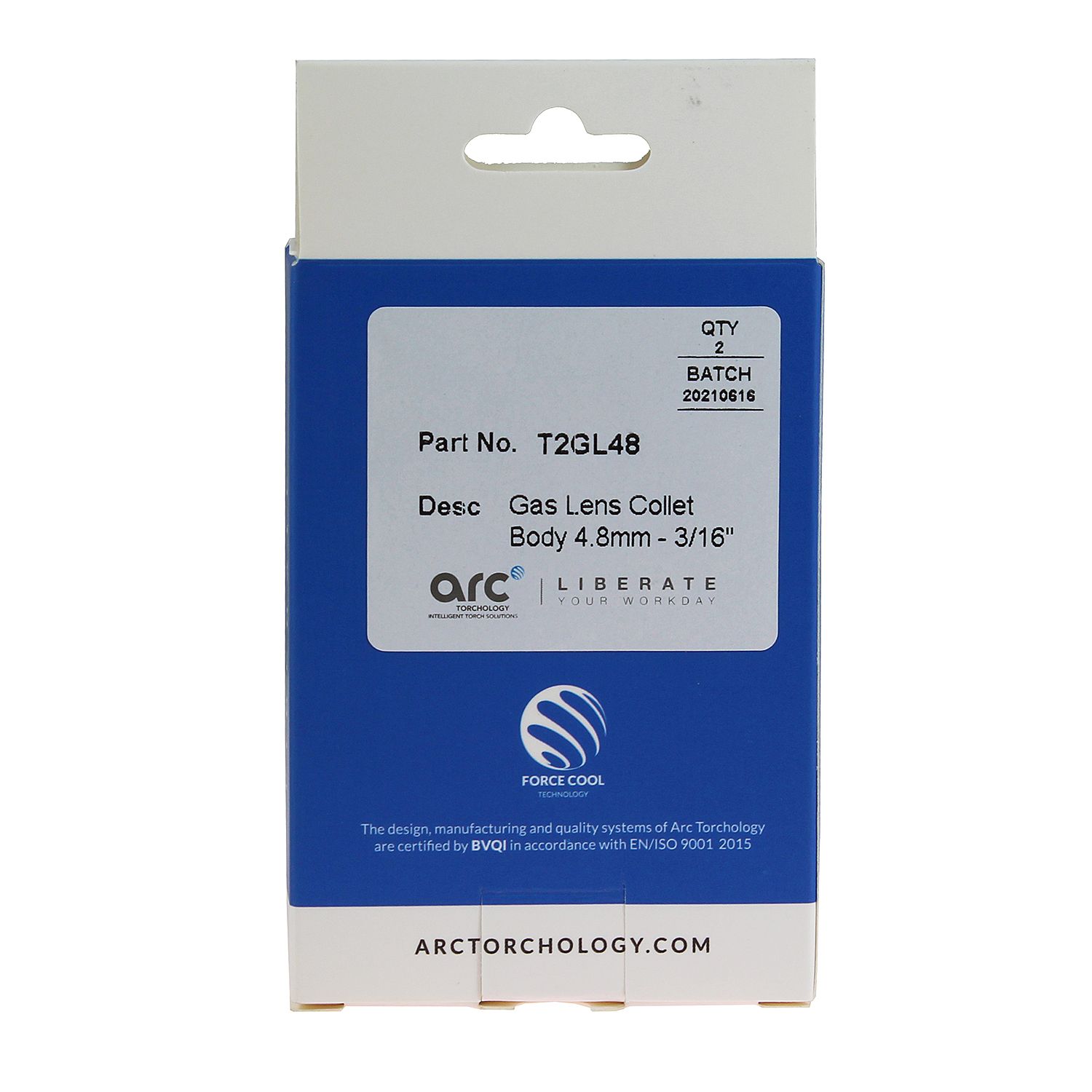 T2GL48 Цанга Arc с газовой линзой 4,8x61,5 мм (TIG)