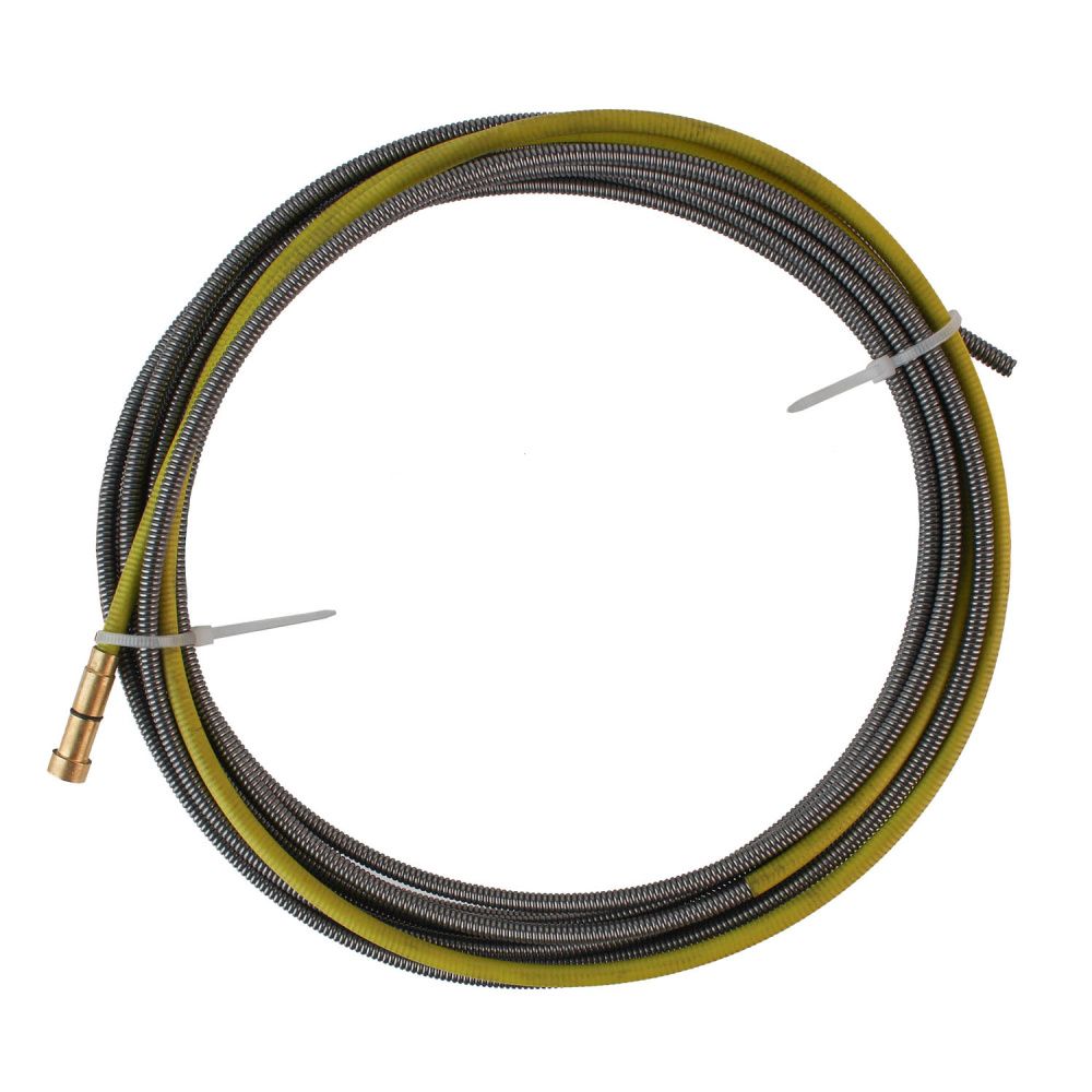 SVR-44-3545-15-5 Направляющий канал SVR 1,2-1,6 мм 5 метров (стальная спираль с латунным ниппелем в жёлтой оплётке) (MIG/MAG)