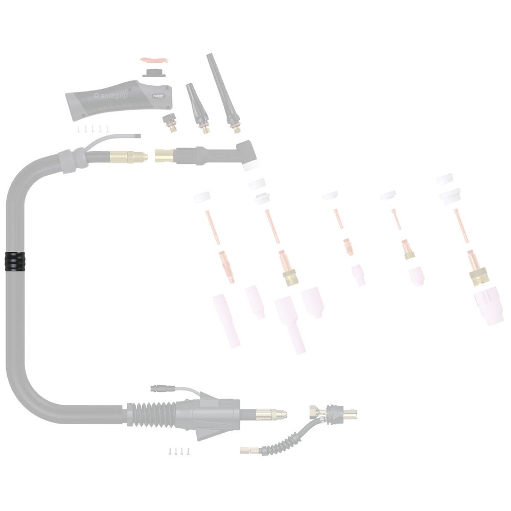 PERJK200 Соединитель Parker для аргонодуговых горелок SGT 18 / 18SC / 26 / 20S / 200F / 225F (TIG)