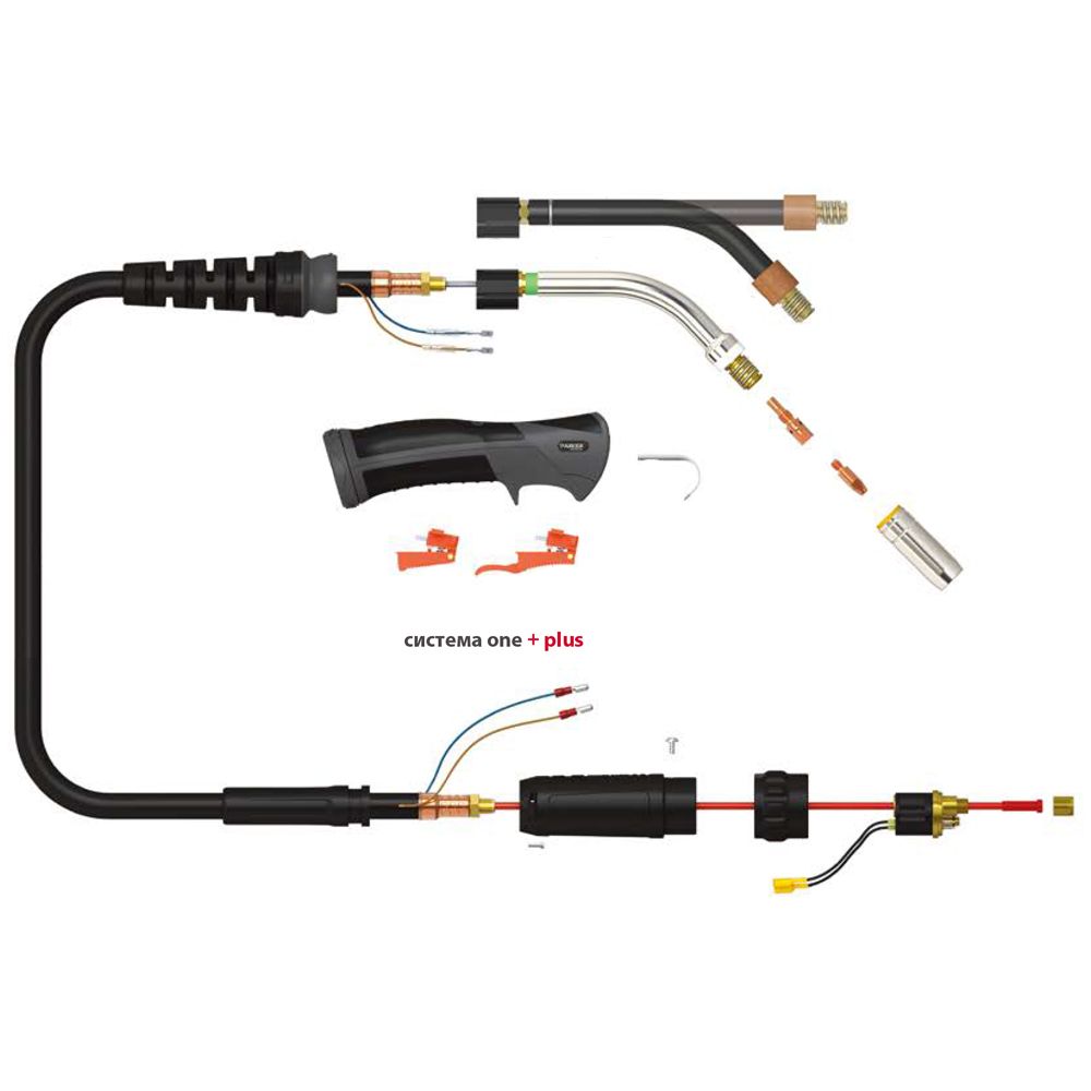 Сварочная полуавтоматическая горелка Parker SGF 250A с гибким гусаком 3 метра (MIG/MAG)