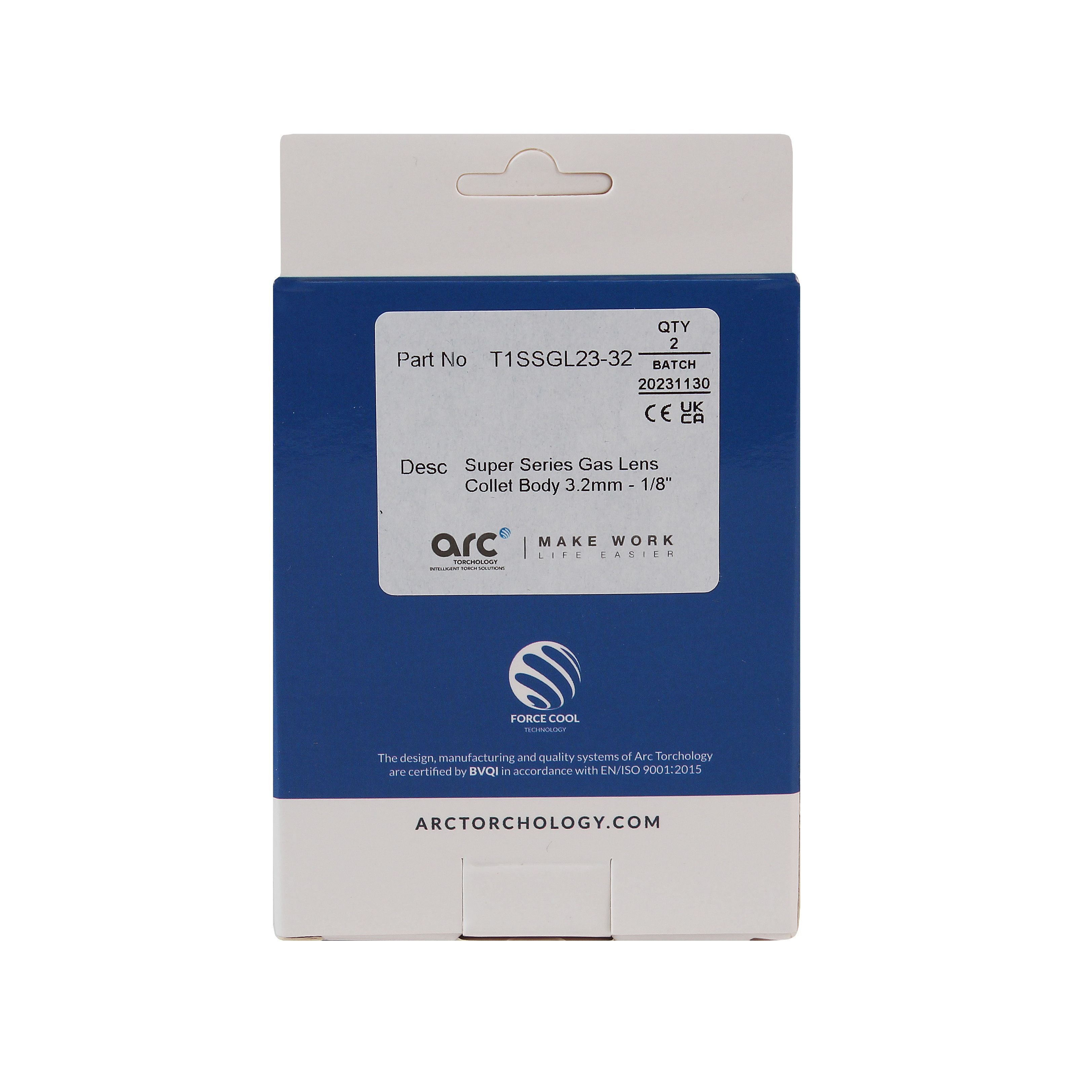 T1SSGL23-32 Цанга Arc с газовой линзой Super Series 23 3,2x64,3 мм (TIG)