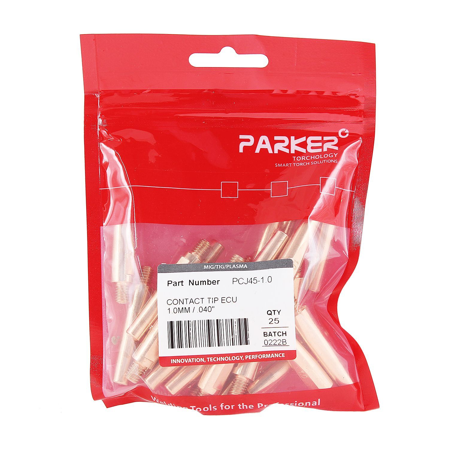 PCJ45/1.0 Контактный наконечник Parker М6 1,0 L45,0 ECu (MIG/MAG)