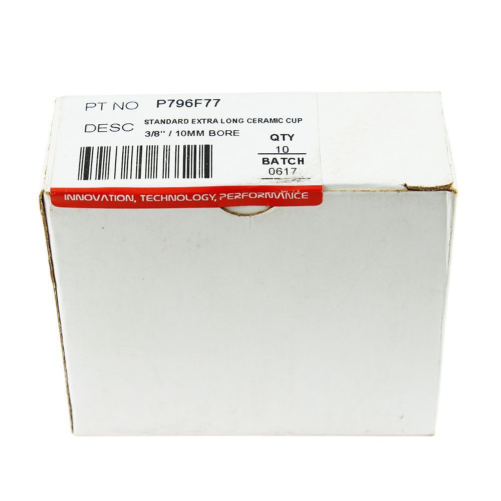 P796F77 Parker Standard extralong ceramic cup 10mm bore (pack)