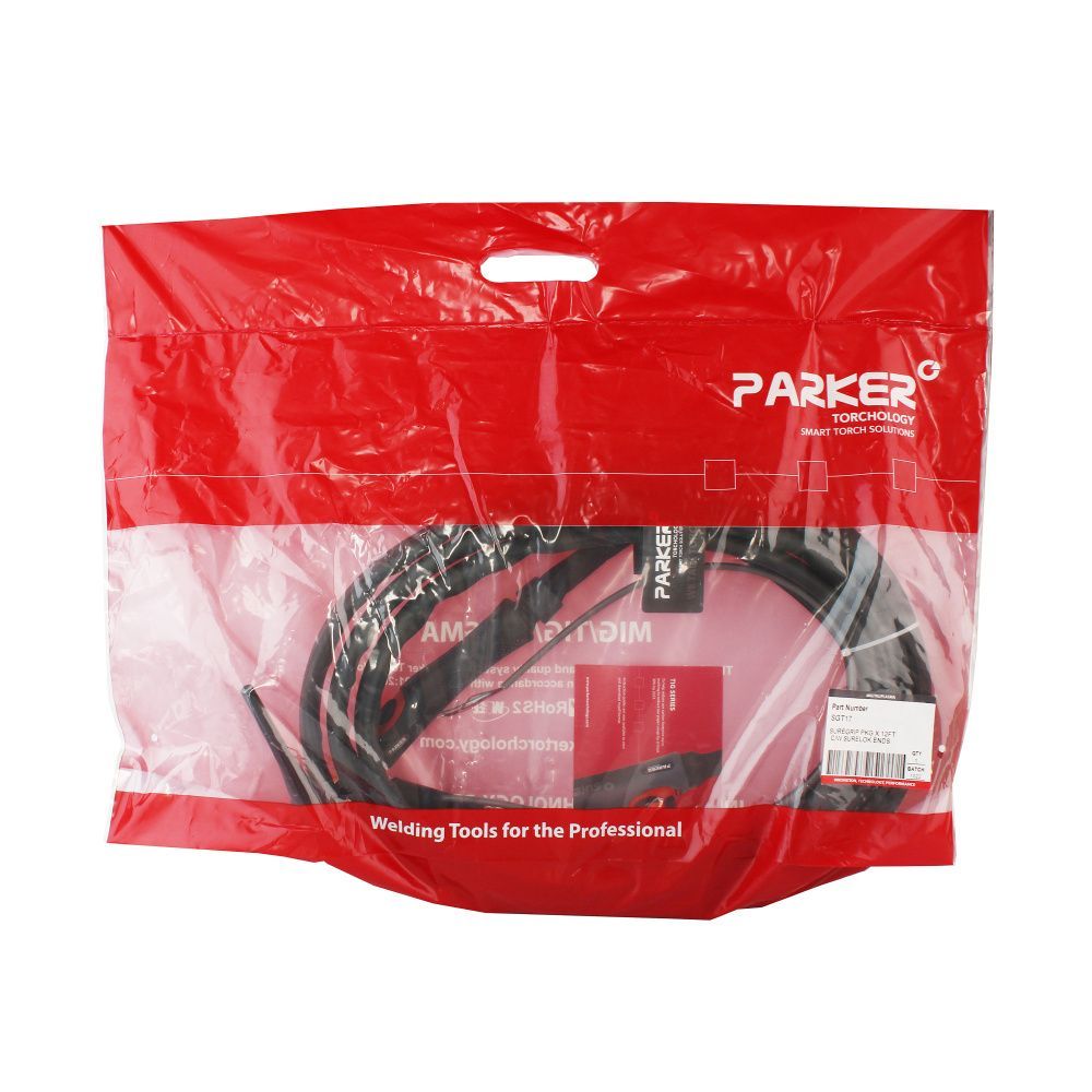 Сварочная аргонодуговая горелка Parker SGT 17 с 5-пиновым разъёмом EWM, Lorch, Lincoln, разъёмом с резьбой 1/4 BSP и системой One TIG 4 метра для TIG сварки в среде аргона