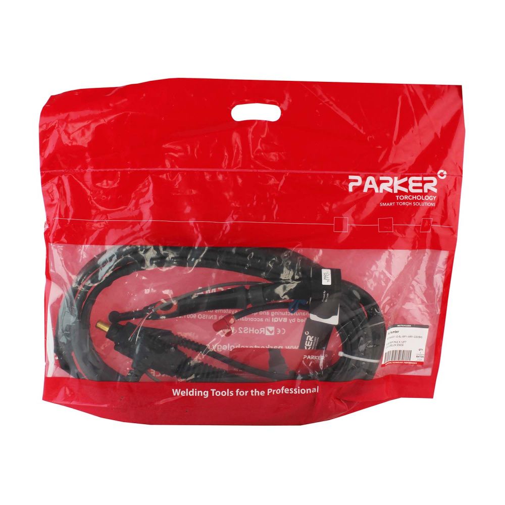Сварочная аргонодуговая горелка Parker SGT 24W с маленькой головой 4 метра для TIG сварки в среде аргона