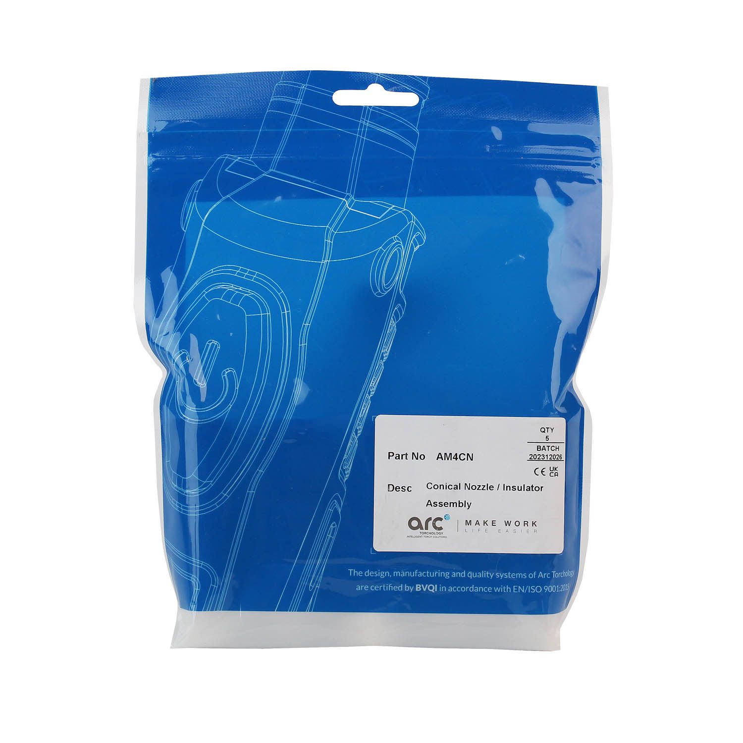 AM4CN Сопло газовое Arc коническое медное  15 мм для полуавтоматической горелки M4 (MIG/MAG)