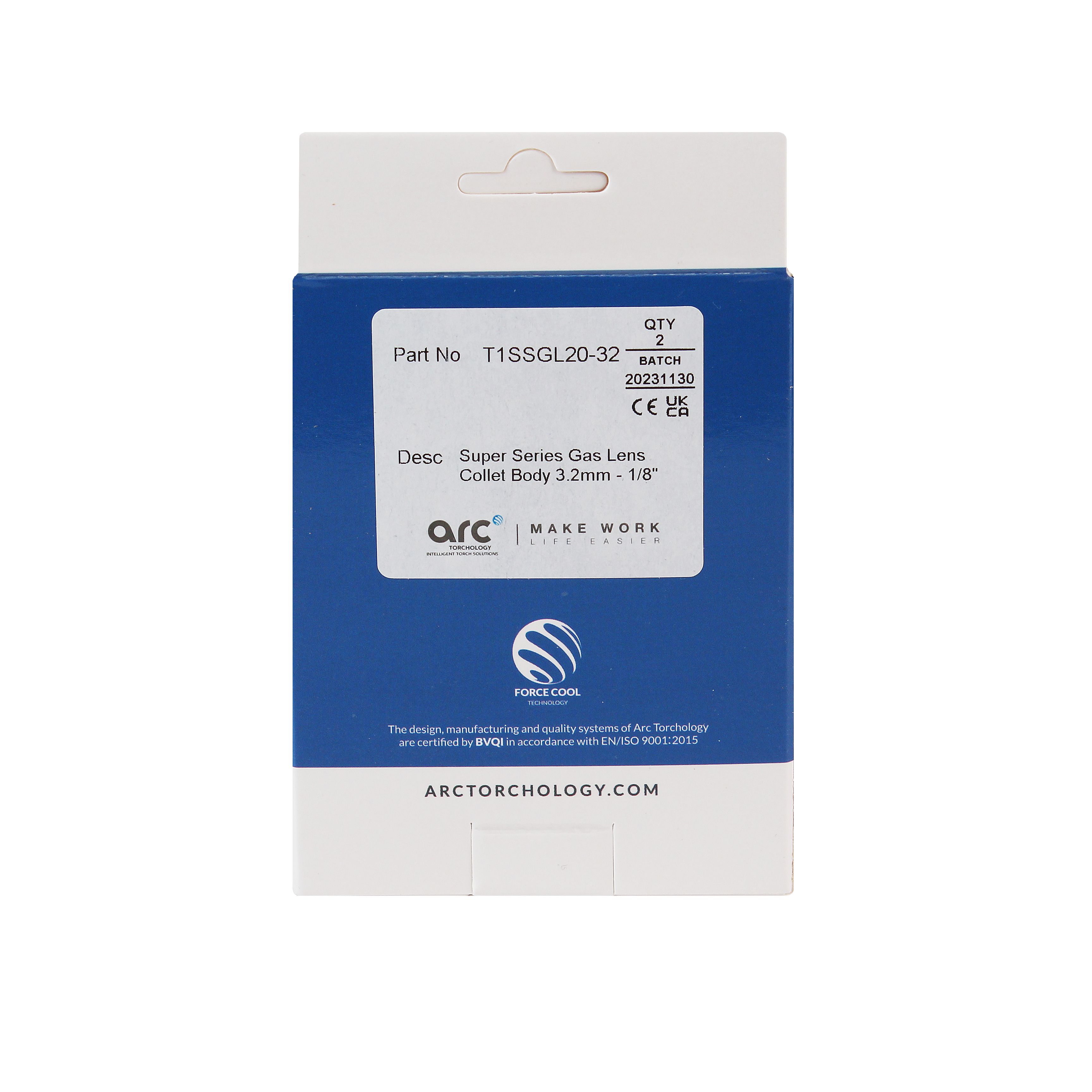 T1SSGL20-32 Цанга Arc с газовой линзой Super Series 20 3,2x64,3 мм (TIG)