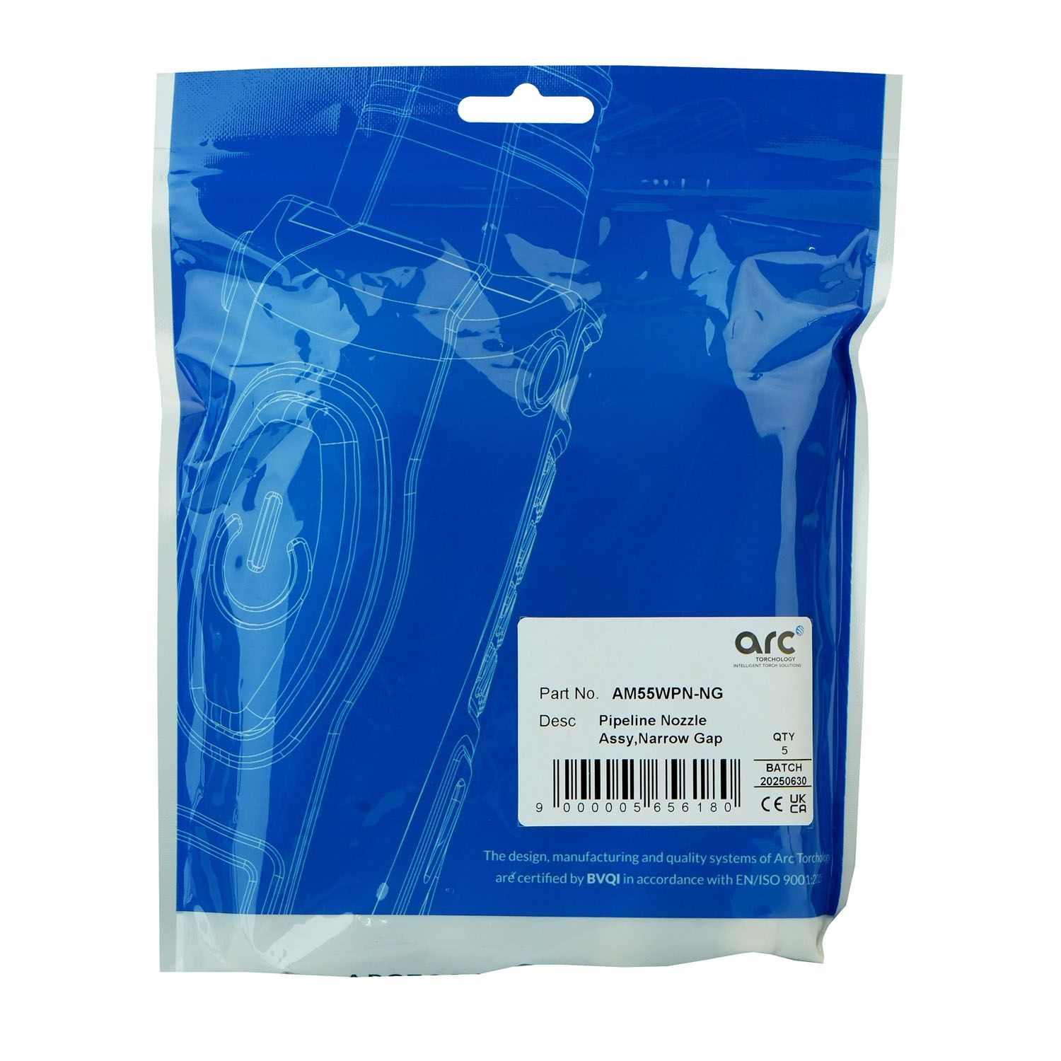 AM55WPN-NG Сопло газовое Arc медное 12 мм для узкощелевой сварки полуавтоматическими горелками M55W / M55WM (MIG/MAG)