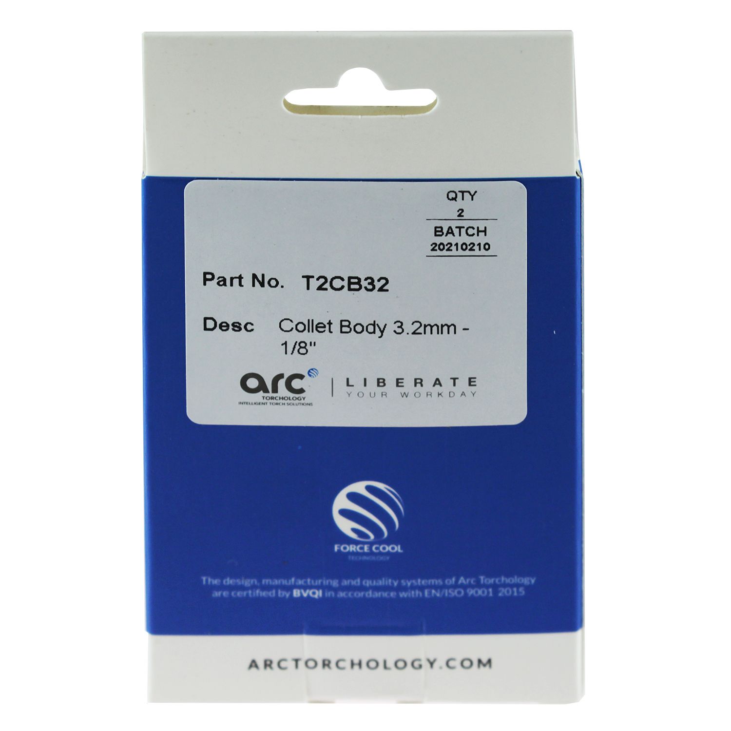 T2CB32 Цанга Arc 3,2x61,5 мм (TIG)