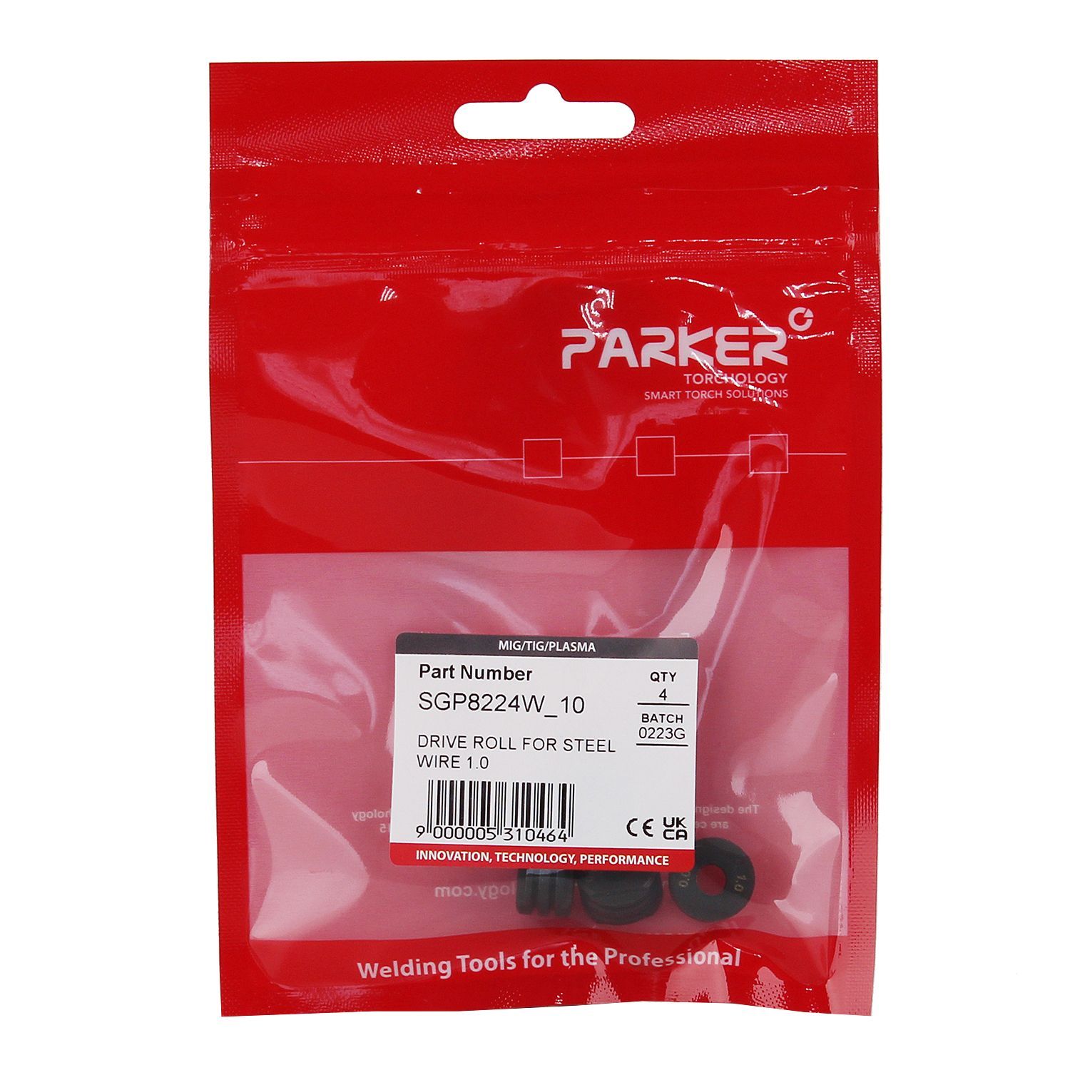 SGP8224W-10 Подающий ролик Parker
для стальной проволоки ø 1,0 мм (MIG/MAG)