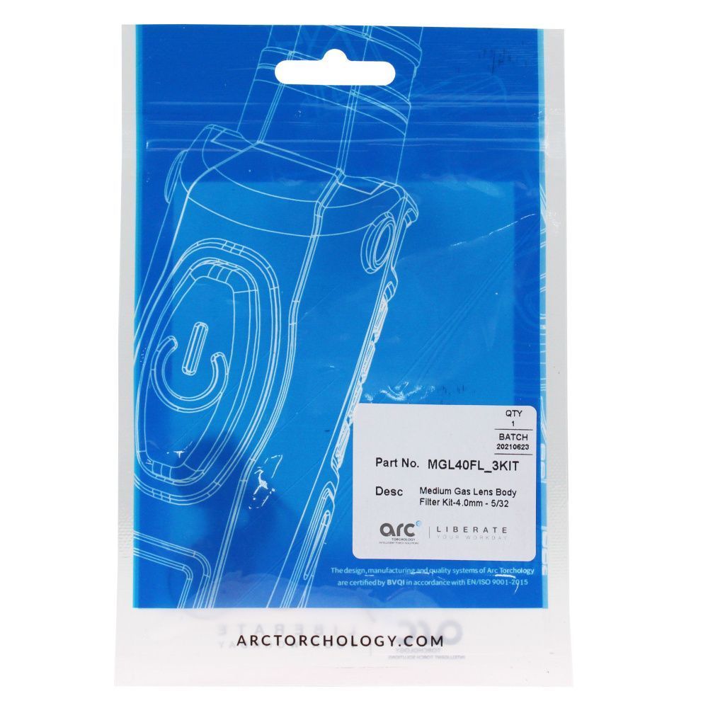MGL40FL_3KIT Arc Medium gas lens body filter kit-4.0 (pack)