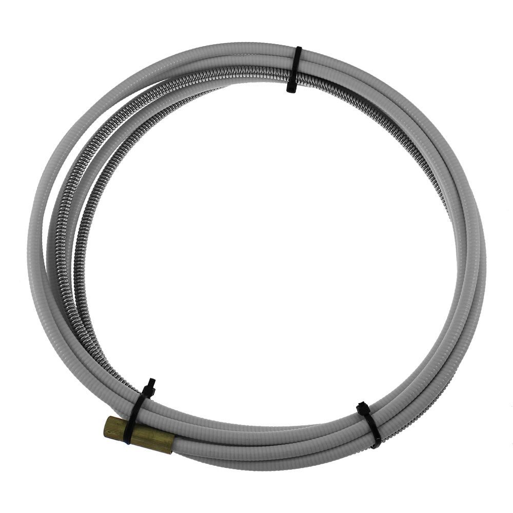 PB4531-30B Направляющий канал Parker 1,0-1,2 мм 3 метра (стальная спираль с латунным ниппелем в белой оплётке) (MIG/MAG)