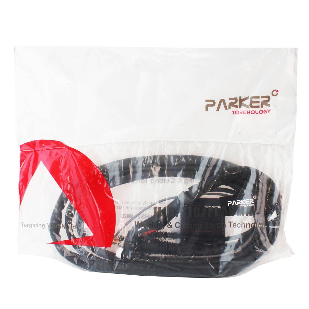 Сварочная аргонодуговая горелка Parker SGT 125M с шарнирной головой и 2-мя кнопками 8 метров для TIG сварки в среде аргона