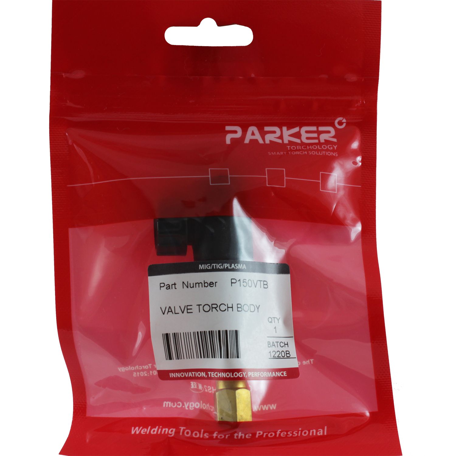 P150VTB Гусак Parker вентильный для горелки SGT 150F (TIG)