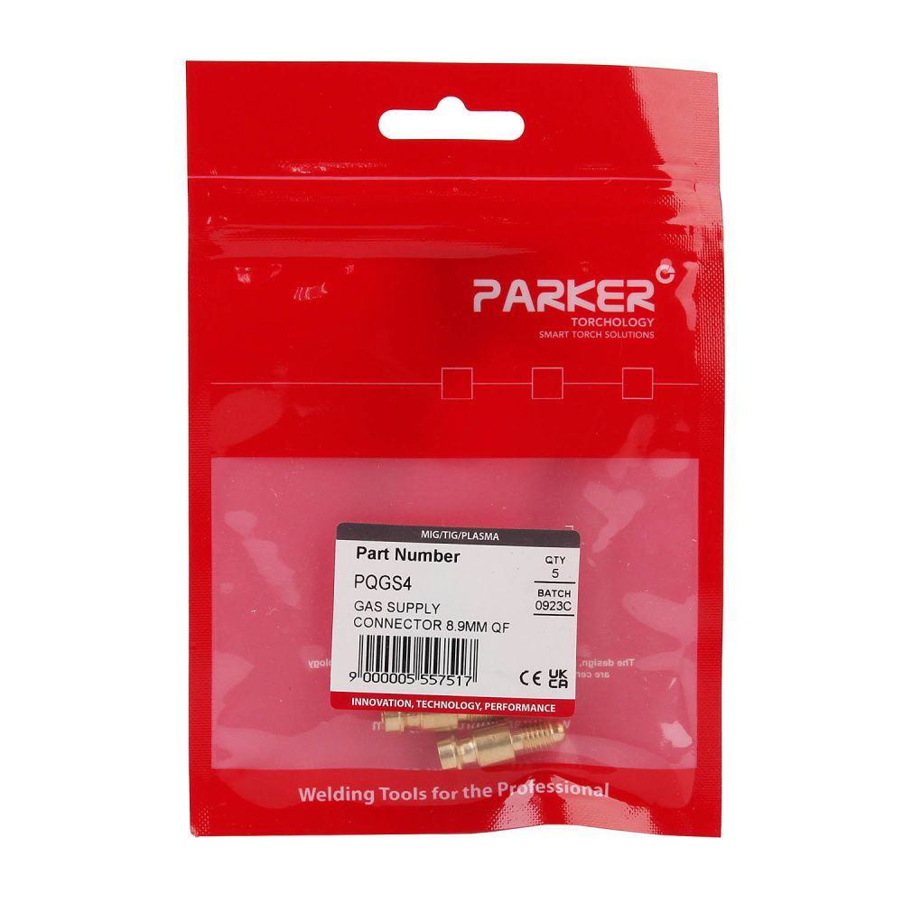 PQGS4 Разъём подачи газа Parker c быстросъёмом серии ONE TIG (pack)